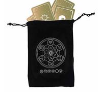 Youding - Portatarjetas de tarot con diseño de magia negra y misterioso Tarot con cordón para cartas de juego Rider Waite Tarot Deck Oracle