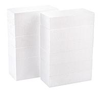 YOUEON Paquete de 12 bloques de espuma rectangulares de 20 x 10 x 5 cm, bloques cuadrados de espuma dura, bloques de espuma de poliestireno, ladrillos de espuma floral seca para artes y manualidades,