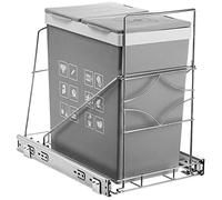 Youeon Soporte extraíble para cubo de basura debajo del gabinete, 16x11x16 pulgadas, deslizador de cubo de basura para armario de cocina, cubo de basura no incluido
