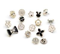 Youery 100 Piezas Broche Botones de Camisa, Botones de Broche de Seguridad, Botones de Camisa Invisibles, para la Decoración de Ropa y Sombreros de Bricolaje Chaquetas Camisas