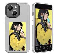 Youery E-Ink Funda, Compatible con iPhone 15, a Partir de imágenes de 3,5 Pulgadas en el Caso, Custom Image Display AI Cell Phone Case, TPU Rubber DIY Phone Case (Gris, iPhone14 Pro MAX)