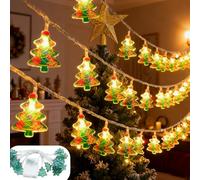 Youery Guirnalda de Luces LED para Árbol de Navidad, 6M/40 LED, Decoración Navideña con 2 Modos, Luces Brillantes de Hadas, Funciona con Pilas, para Árbol de Navidad, Ventanas, Habitaciones, Hoteles