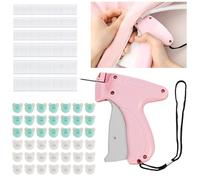 Youery Stitchy Quick Clothing Fixer, Dispositivo de Fijación Rápida para Ropa, Pistola portátil de Micro Puntada con 200 Hebillas de Oso y 1100 Agujas de plástico, Fijador rápido de Ropa,