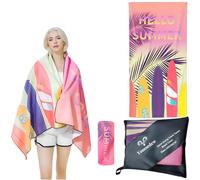 Youesedew Toalla de Playa Grande,160x80cm, Duradero y sin desvanecerse, Secado Rápido y Absorbente, Ideal para Viajes, Playa, Piscina y Yoga. Ligera y compacta para Llevar a Todas Partes.