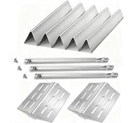YOUFIRE Piezas de Repuesto para Parrilla Weber Genesis 300 Series Flavorizer Bars Heat Deflector Burner Tube Set Kit para Weber Series E310 E320 E330 EP310 EP320 EP330 con Perilla de Control Frontal