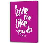 Youframe Love me Like You Do-Rosa-40,6 cm x 30,5 cm, Aluminio, Color