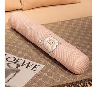 YOUGANG Almohada corporal grande de 80/100/130 cm, almohada redonda súper suave con funda extraíble, almohada cilíndrica redonda larga para embarazo (rosa, 100 cm)