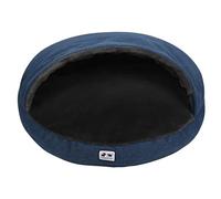 YOUGANG Cama grande de forro polar para perro, nido de felpa para mascotas con capucha, cama cálida de invierno para cachorro/gatito/conejo, cojín de felpa ultrasuave (azul, S-64 cm)