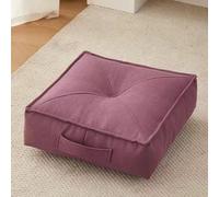YOUGANG Cojín elevador extragrueso de 15 cm, redondo/cuadrado, 100 % algodón, para sillón, coche, oficina, cojín de silla para ancianos postoperatorios, silla de ruedas (cuadrado morado, 60 x 60 x 15