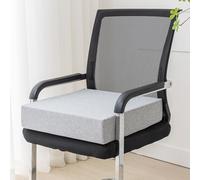 YOUGANG Cojín elevador extra grueso para silla, cojines elevadores cuadrados de 40/45/50 cm, cojines elevadores grandes para sillón de comedor interior y jardín, lavable (gris plateado, 50x50x10 cm)