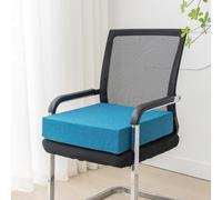 YOUGANG Cojín elevador extra grueso para silla, cojines elevadores cuadrados de 40/45/50 cm, cojines elevadores grandes para sillón de comedor interior y jardín, lavable (azul lago, 45x45x10 cm)
