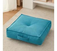 YOUGANG Cojín elevador extragrueso de 15 cm, redondo/cuadrado, 100 % algodón, para sillón, coche, oficina, cojín de silla para ancianos postoperatorios, silla de ruedas (cuadrado azul, 50 x 50 x 15