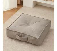 YOUGANG Cojín elevador extragrueso de 15 cm, redondo/cuadrado, 100 % algodón, para sillón, coche, oficina, cojín de silla para ancianos postoperatorios, silla de ruedas (cuadrado gris claro, 50 x 50 x