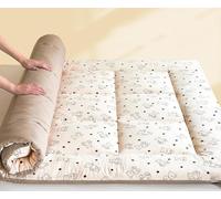 YOUGANG Colchón de futón japonés para dormir, acolchado, plegable, portátil, enrollable, para camping, cama de invitados para camping, viajes (beige, 180 x 200 cm)