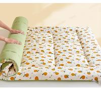 YOUGANG Colchón de futón japonés para dormir, acolchado, plegable, portátil, enrollable, para camping, cama de invitados para camping, viajes (naranja, 150 x 200 cm)