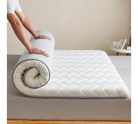 YOUGANG Colchón de futón japonés plegable para viajes, tatami, camping, suelo, dormitorio universitario, colchón plegable portátil (blanco, 150 x 200 cm)