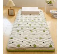 YOUGANG Colchón de futón japonés tamaño individual/doble/Queen/King, colchón enrollable, suave, para dormitorio, tatami, colchón portátil, colchón de camping (verde, 90 x 200 cm)