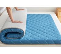 YOUGANG Colchón de futón japonés tamaño individual/individual/Queen/King para dormir, colchón plegable tatami, almohadilla de dormir portátil para camping dormitorio (azul, 80 x 190 cm)