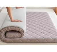 YOUGANG Colchón de futón japonés tamaño individual/individual/Queen/King para dormir, colchón plegable tatami, almohadilla de dormir portátil para camping dormitorio (gris, 150 x 200 cm)