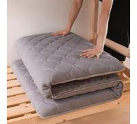 Yougang Colchón futón japonés portátil, tapete plegable para viajes y camping, ideal para camas individuales, dobles, queen, rosa, 90 x 200 cm