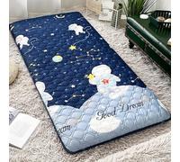 YOUGANG Colchón japonés de 90 x 190 cm, colchón de futón, tapete de tatami plegable, tapete portátil para dormir, dormitorio, camping, suelo, tumbona (blanco)