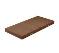 YOUGANG Colchón plegable de espuma de alta densidad de 8/10 cm de grosor, colchón de futón plegable, colchón portátil para suelo, cama de invitados para tatami, camping, viajes (marrón, 60 x 200 x 8