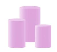 YOUGANG Juego de fundas cilíndricas de elastano 3/5 para pedestal para fiesta, cumpleaños, boda, caja de exhibición redonda, cubierta cilíndrica para baby shower (amarillo, grande, 3 piezas)