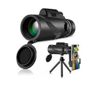 yougangmonocular 80x100 High Power Hd Monocular Starscope Monocular with Smartphone Holder And Waterproof Tripod for Bird Watching, Hunting, Travel, C