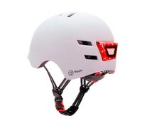 Casco con Luz LED Delantera y Trasera (Blanco) - YOUIN