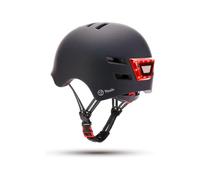 Youin Casco Homologado con LED Frontal y Trasera - Color Negro - Talla M (52-58cm) - Protección y Visibilidad para Patinetes y Bicicletas - Diseño Ligero y Ergonómico