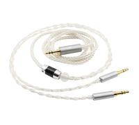 Youkamoo Cable de actualización de repuesto compatible con auriculares Hifiman Sundara, Ananda, Arya, HE400SE, HE4XX, HE-400i, Edition XS de 3,5 mm a doble macho de 3,5 mm, 2 m, plateado y negro