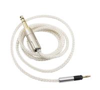 Youkamoo Cable de repuesto trenzado chapado en plata de 6,35 mm, 8 núcleos, compatible con auriculares Sennheiser HD598, HD558, HD518, HD598cs, HD599, HD569, HD579, 1,52 m