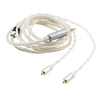 Youkamoo IEM - Cable de repuesto para auriculares desmontable, cable MMCX de 3,5 mm compatible con Shure SE215, SE315, SE425 SE535, SE846 (plateado)