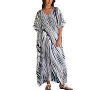 YouKD Amplio vestido caftán bohemio para playa, bikini, bata de talla grande para mujer, batas de baño, ropa para el hogar, A Color 0, Talla única
