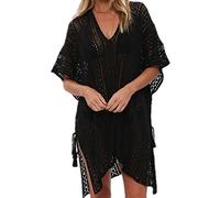YouKD Túnica de Punto Hueco para Mujer Tops de Ganchillo Transparentes Poncho de Cubierta de Playa Vestido de Verano para la Playa