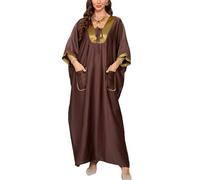 YouKD Vestido largo de caftán para mujer, maxi vestido estilo bohemio para traje de baño, para la playa, batas de cubrirse, talla única, ropa de estar en casa, Altoa única
