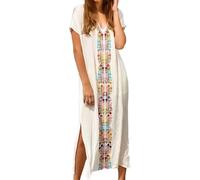 YouKD Vestido Largo de Kaftan Largo de Verano para Mujer Traje de Baño Bohemio Batas de Playa