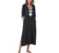 YouKD Vestido Largo de Kaftan Largo de Verano para Mujer Traje de Baño Bohemio Batas de Playa