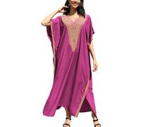 YouKD Vestido Largo de Kaftan Largo de Verano para Mujer Traje de Baño Bohemio Batas de Playa