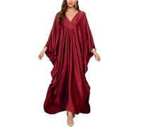 YouKD Vestido largo para mujer estilo caftán, bohemio, traje de baño, cubretraje de baño para la playa, batas, talla única, ropa para el hogar, Talla única