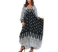 YouKD Wemen's - Vestido caftán de talla grande, estilo bohemio, para playa, bikini, batas de baño, ropa casual, talla única, A Color 5, Talla única