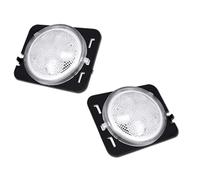 YOUKEJNM Luz Indicador Espejo para Jeep para Wrangler JK JKU 2007-2013 2014 2015 2016 2017 Luces Posición Laterales LED Guardabarros Delantero Lámpara Secuencial Intermitentes Laterales(Clear Lens)