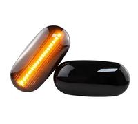 YOUKEJNM Luz Indicador Espejo para Mitsubishi para Triton para Pajero para Montero para Sport Luz Intermitente Lateral LED Dinámica Intermitentes Laterales(No Dynamic Smoked)