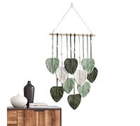 Youkie Arte de Pared de macramé,Adornos de algodón Tejido con borlas de Hojas Boho Art Wall Decor | Decoración de Pared Colorida Tejida a Mano Tapiz Bohemio Decoración de Pared para Sala