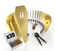 youkzuan Paquete de 30 cuchillas de repuesto para cortacésped robótico, compatibles con Bosch Indego, cuchillas de carburo de titanio de alta calidad con tornillos innovadores para cortes duraderos y