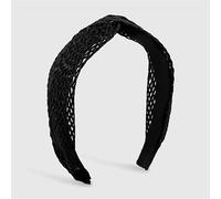 Youllyuu Diadema bohemia de paja lafite con tejido de hierba, diadema vintage de rafia, diadema de pelo hecha a mano, aro para mujeres y niñas, color negro