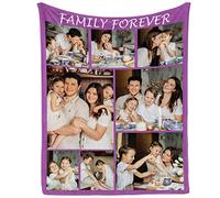 Youltar Manta personalizada con fotos de texto, mantas personalizadas con imágenes, regalos para San Valentín, Día de la Madre, Día del Padre, Navidad, regalos personalizados, manta de collage