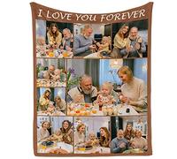 Youltar Manta personalizada con fotos de texto, mantas personalizadas con imágenes, regalos para San Valentín, Día de la Madre, Día del Padre, Navidad, regalos personalizados, manta de collage