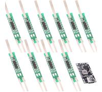 Youmile 10 piezas 2S 7.4V 18650 Tarjeta de protección 6A BMS Tarjeta de protección para batería Li-ion Protección multicircuito, con bandas de níquel Módulo de carga