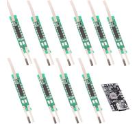 Youmile 10 piezas 2S 7.4V 18650 Tarjeta de protección 7.5A BMS Tarjeta de protección para batería Li-ion Protección multicircuito, con bandas de níquel Módulo de carga